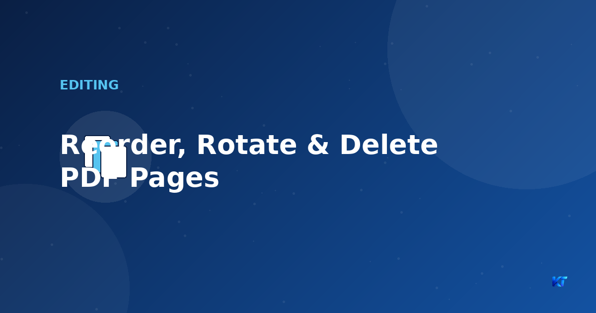 PDF pages being reordered