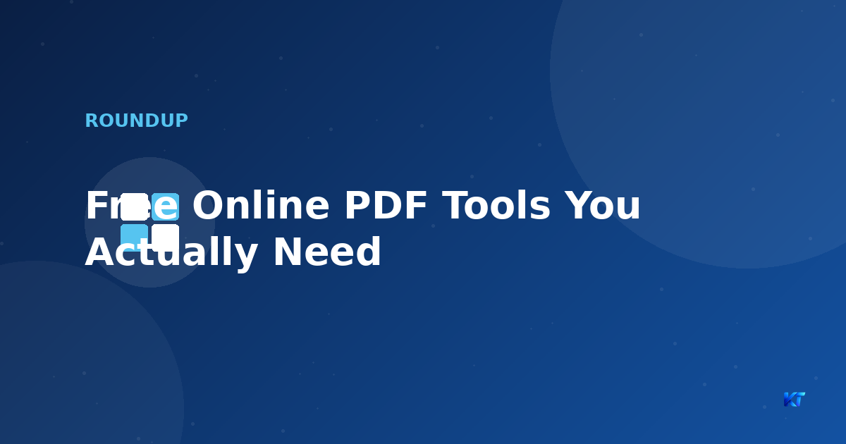Grid illustration representing a set of PDF tools