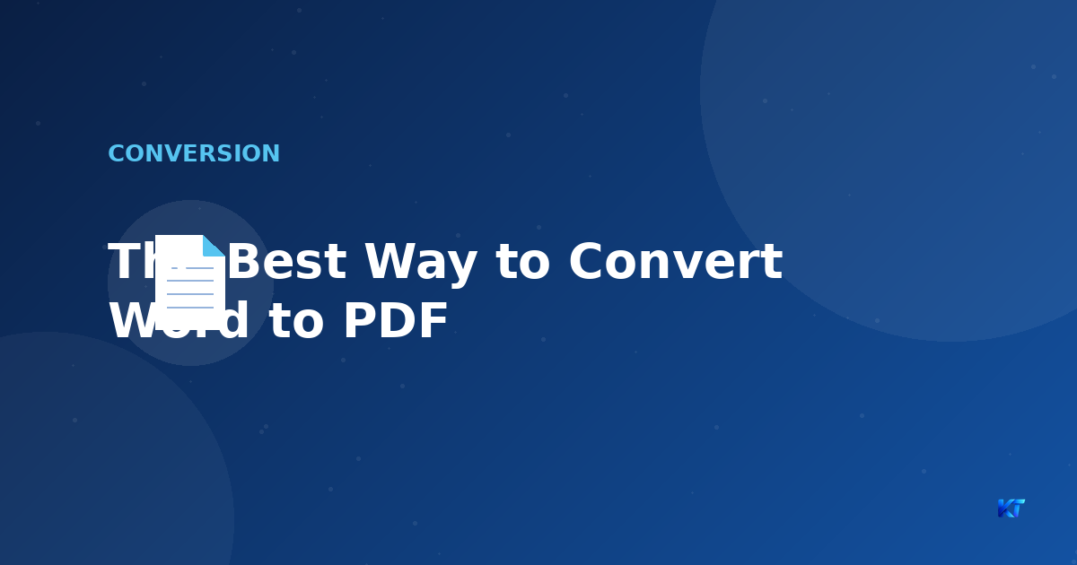 Word document converting into a PDF file